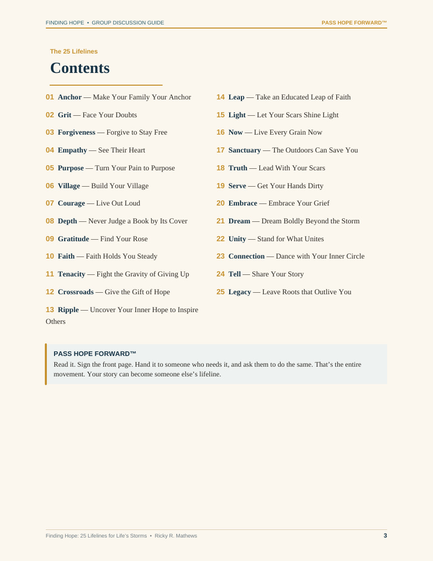 Preview of page 3 of the Finding Hope Group Discussion Guide